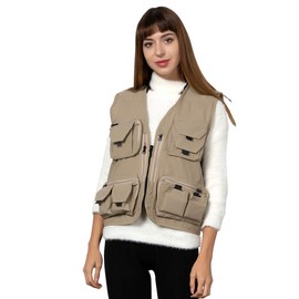 Ziker Women Mesh Breathable Outdoor Quick Dry Safair Cargo Fishing Travel Vest with Multiple Pockets