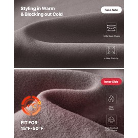 G4Free Maternity Pants with Pockets Fleece Lined Over The Belly Workout Pregnancy Wide Leg Yoga Sweat Pants for Business Casual(Taupe,M,30")