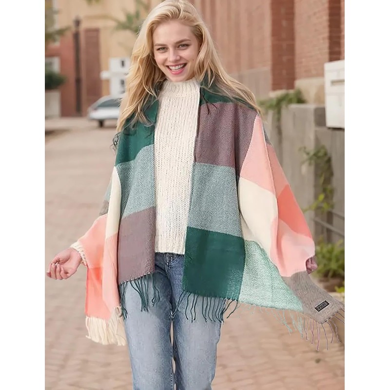 heekpek Winter Long Soft Warm Tartan Check Scarves Wraps for