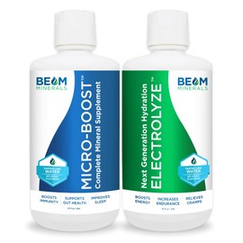 BEAM MINERALS BEAM Minerals Micro-BOOST Humic Mineral Blend | Plant-Based Multi Minerals Supplement & Electrolytes Liquid | Micronutrients Supplements | Deficiency Support | Pure Natural Antioxidant | Keto Friendly