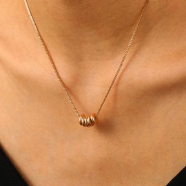 ALRNBY Gold Dainty Necklace for Women Trendy Moon and Star Pendant Elegant Jewelry Gift for Women (B-Gold)