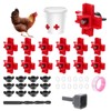 12 Pcs Horizontal Chicken Waterer Nipples, Automatic Poultry Watering System