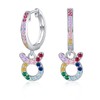 Zodiac Sign Earrings with Colourful Zrkonia - Qings Women's Girls