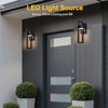 Easyusahome 2-Pack Modern Outdoor Wall Lights, 15W LED Exterior Lighting