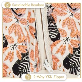 STARZIES Unisex Baby Zip Romper Pajamas Made of Soft Bamboo Rayon Fabric (95% Viscose from Bamboo, 5% Spandex), 2 Way Zipper (Striping Zebra, 18-24m)