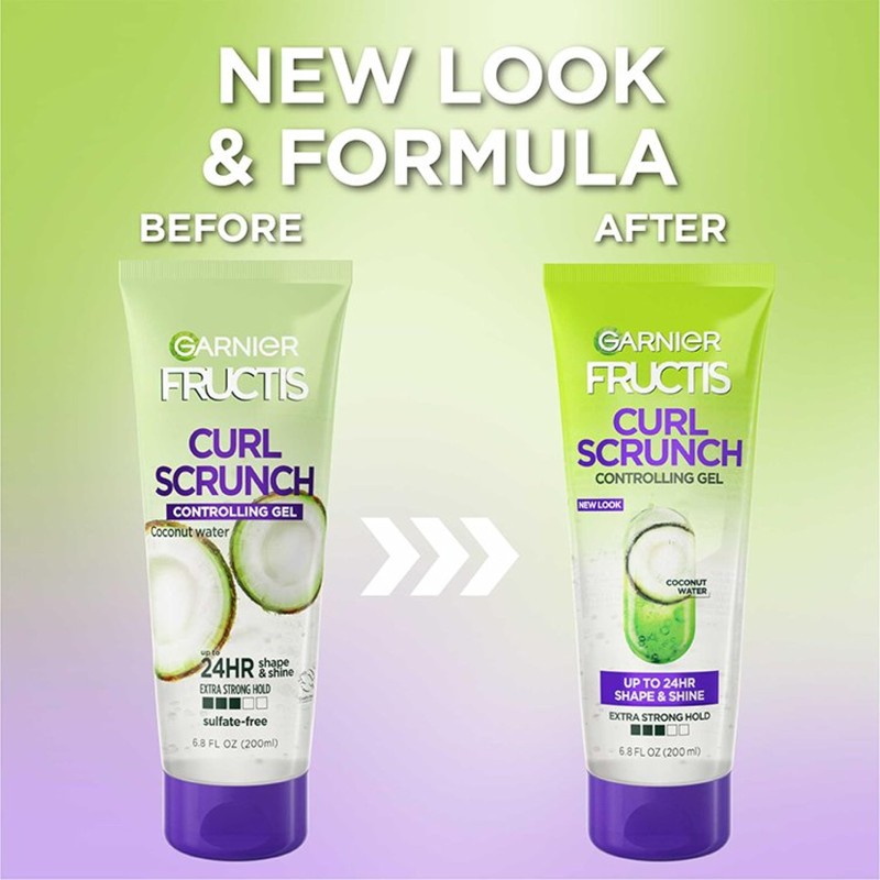 Garnier Fructis Style Curl Scrunch Controlling Gel 6.8 oz (Pack
