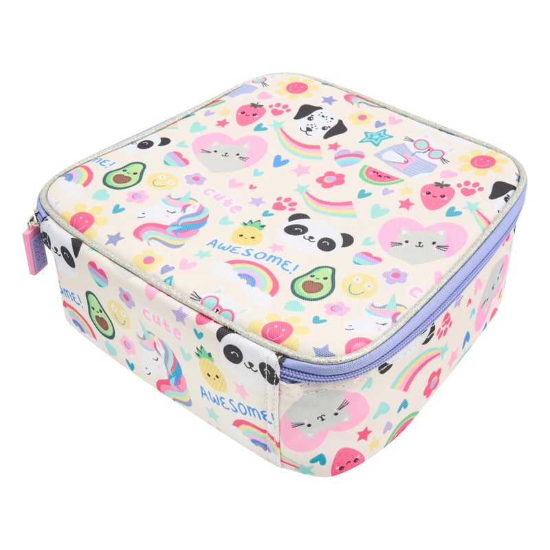 Polar Gear Cute Icons Lunch Bag, Durable Polyester