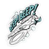 Spreadshirt Looney Tunes Road Runner Beep Beep! Sticker, 10 x