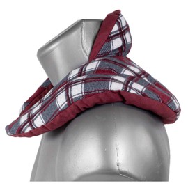 Neck Pillow with Stand-Up Collar, Cherry Stone Pillow, Neck Pillow, Heat Cushion, A Very Comfortable Neck Warmer, Flannel Checked Red