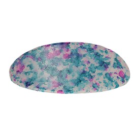 Caravan French Oval Cloud Hand Painted Automatic Barrette