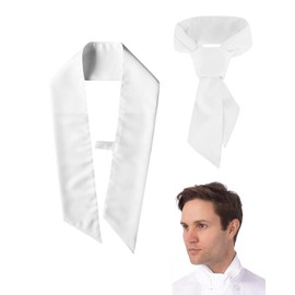 JUKOTA Pack of 2 Men's Triangular Welding Scarf for Chefs, Kitchen Catering Waiters Sweat Cloth, White