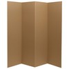 6 ft. Tall Brown Temporary Cardboard Folding Screen - 4