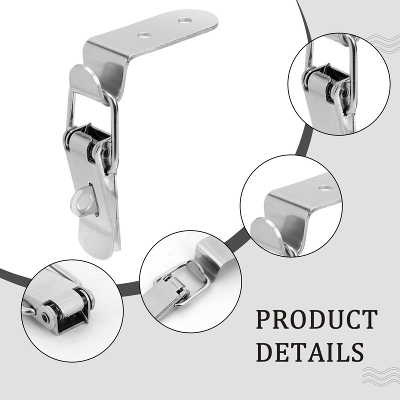 90 Degree Tool Box Hood Locks Latches with Keyhole, Stainless