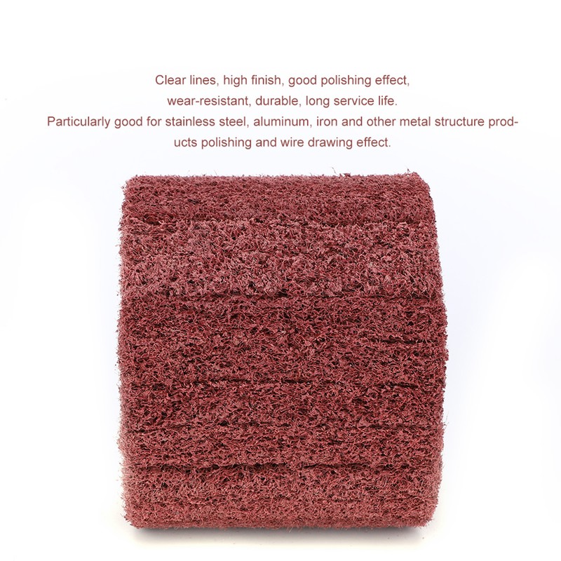 Wire Drawing Wheel Brush Drum Burnishing Cross Rubber Core Polishing