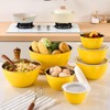 Moxinox Yellow Mixing Bowls with Airtight Lids, Stainless Steel Nesting