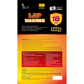 InLIFE Super Warmer for Lap and Body, Wider Area Covered, Outdoor Activities and Indoors, Air-Activated, Warm Rapidly, Single Use, Ready & Easy to Use, Consistently Long Last for 18 Hours, Odorless