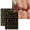 JMEOWIO Nagelsticker Bunter Stern 9 Blatt Nail Art Sticker Selbstklebend