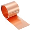 sourcing map Pure Copper Sheet Roll, 0.2mm 24Ga Thick T2