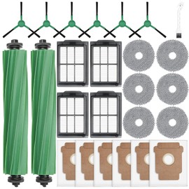 25 Pcs Replacement Parts for iRobot Roomba Plus 405 Combo/505 Combo /507 Combo Robot Vacuum Cleaner, Include 2 Main Brushes, 6 Dust Bags, 6 Mop Pads, 4 Filters, 6 Side Brushes and 1 Cleaning Tool