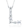 Pass Diamond Tester Letter I Multi Cut VVS Moissanite Necklace