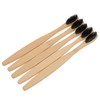 BIUDECO 10Pcs Disposable Bamboo Charcoal Toothbrushes for Adults Soft Nylon