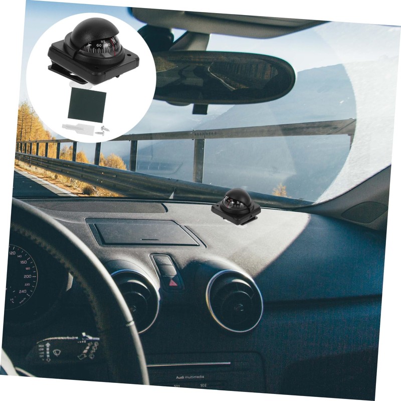 Mobestech Car Dashboard Accessories Marine Compass for Boats Compact Ball