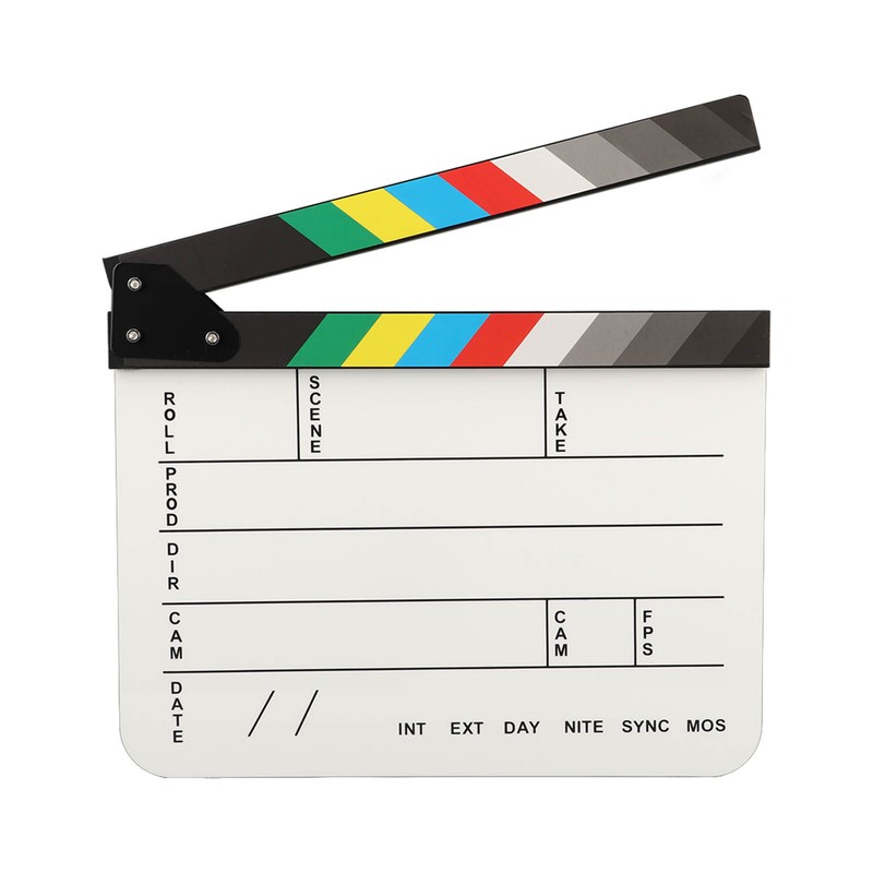 Acrylic Film Clapboard Professional Dry Erase Movie Props Clap Board