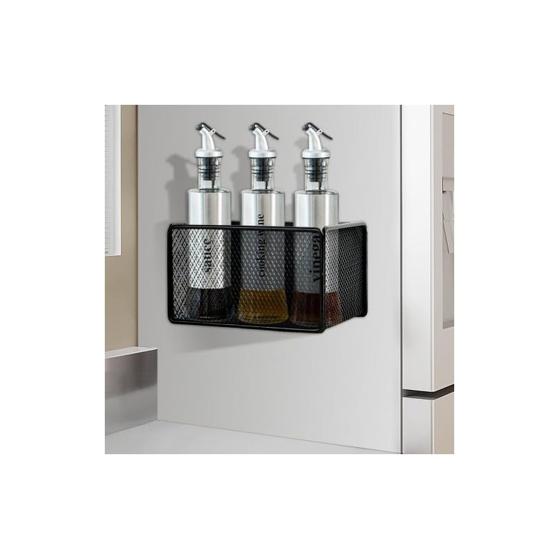 Culinavog Magnetic Shelf, Spice Rack, Magnetic Fridge Shelf, Kitchen Organiser,