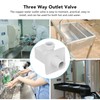 1/2in Water Outlet Valve Thicken Copper 1 in 2 Out