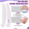 Nail File Nail Files, 180/240 Grit Nail Files for Natural