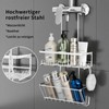 RUIHANDA Double Shower Shelf No Drilling [Additional Storage Space] -