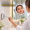 7–8 Inch Wall-Mounted LED Makeup Mirror, 1X/3X–10X, Battery & USB