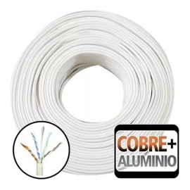 Taej 85 100 Metros Bobina Cable Utp Cat 5e Blanco 8 Hilos Cctv Rj45