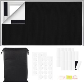 Mezere Black Out Blinds Stick On Blackout Blinds No Drilling 300x145cm Temporary Blackout Blind for Windows Fits Any Size Shape Portable Blackout Curtains for Bedroom,Travel, Nursery, Car