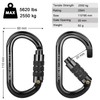 Carabiner Climbing Equipment, BOORCA UIAA Certified 25KN High Performance Carabiner