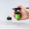 Langlengtec 10pcs 18cc Glass Airbrush Bottles Kit with Adapter Caps