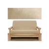 SlipcoverShop Ultra Suede Cream Futon Cover 639 Queen