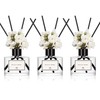 WEALD TRIBE Real Flower Reed Diffuser Set of 3 for