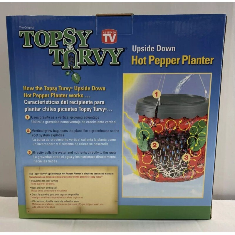 Topsy Turvy Original Topsy Turvy Upside Down Hot Pepper Planters