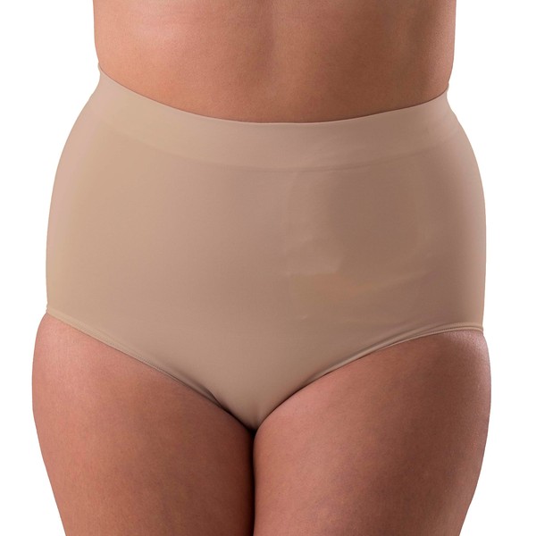 Corsinel Regular Female Brief Low by Tytex - Medium Support Underwear for Ostomy and Hernia (Tan, Small)