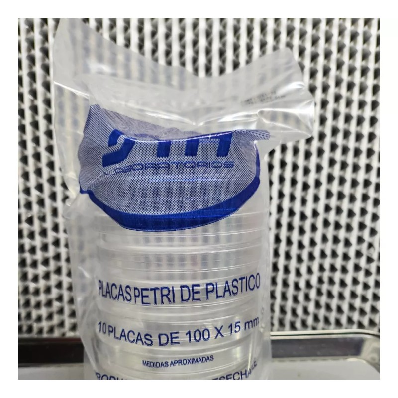 MYCELIUM Caja Petri Estéril Plástico 100x15 Mm (paquete 10 Pzs)