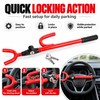 Telescopic Steering Wheel Lock for Vehicle Security – Adjustable U-Shaped
