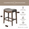 Maven Lane Adrien Backless Saddle Kitchen Counter Stool in Walnut
