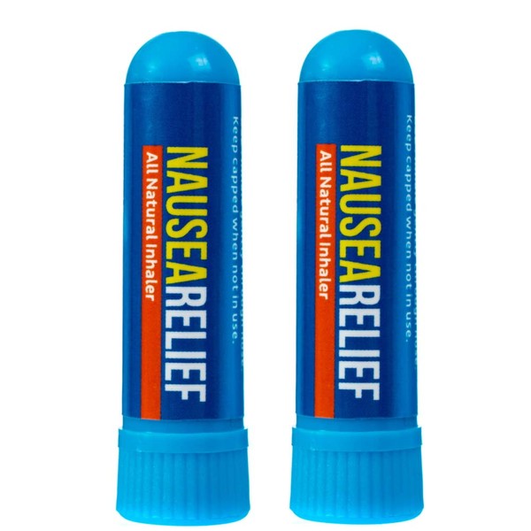 Nausea Inhaler 2 Pack - Aromatherapy for After Chemo, Motion Sickness, Queasiness, etc.