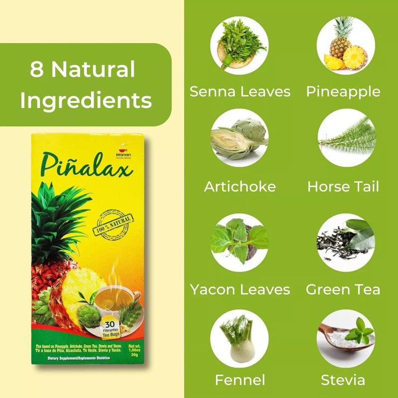 Hanan Piñalax 30 Teabags - for Digestive Support & Diet