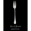 12 Dessert Forks 15 x 2.05 cm High Gloss Polished