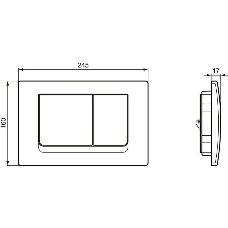 Ideal Standard Solea R0108AA Flush Plate Chrome
