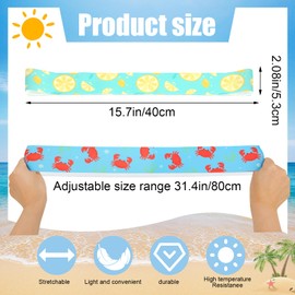GUIZIYAO Handtuchbänder für Strand, 2 Stück Strandtuchhalter Clips, farbenfroher Strandkorb Gurt, Strandstuhl-Handtuchbänder, elastischer Strandtuchhalter, für Strandkörbe Strandzubehör