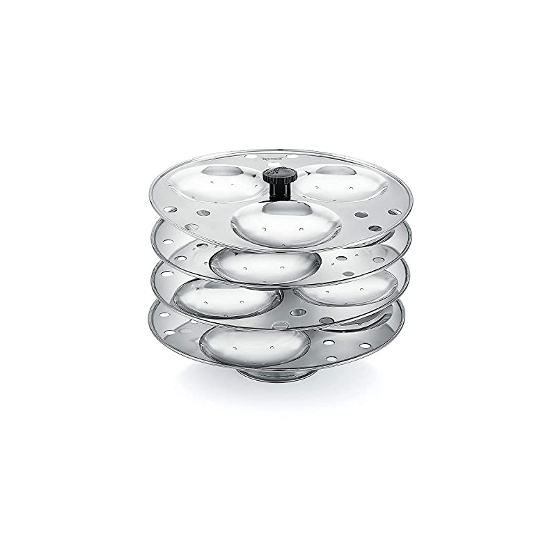 Indian Idli 4 Plates Stainless Steel Idli Stand (12 idly