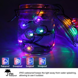 totpuc Solar Fairy Lights, 30LED Solar String Lights, 8 Modes Solar Lights Outdoor, 16Ft/5M Garden Lights, Solar Lights Outdoor for Garden, Party (Multicolour)